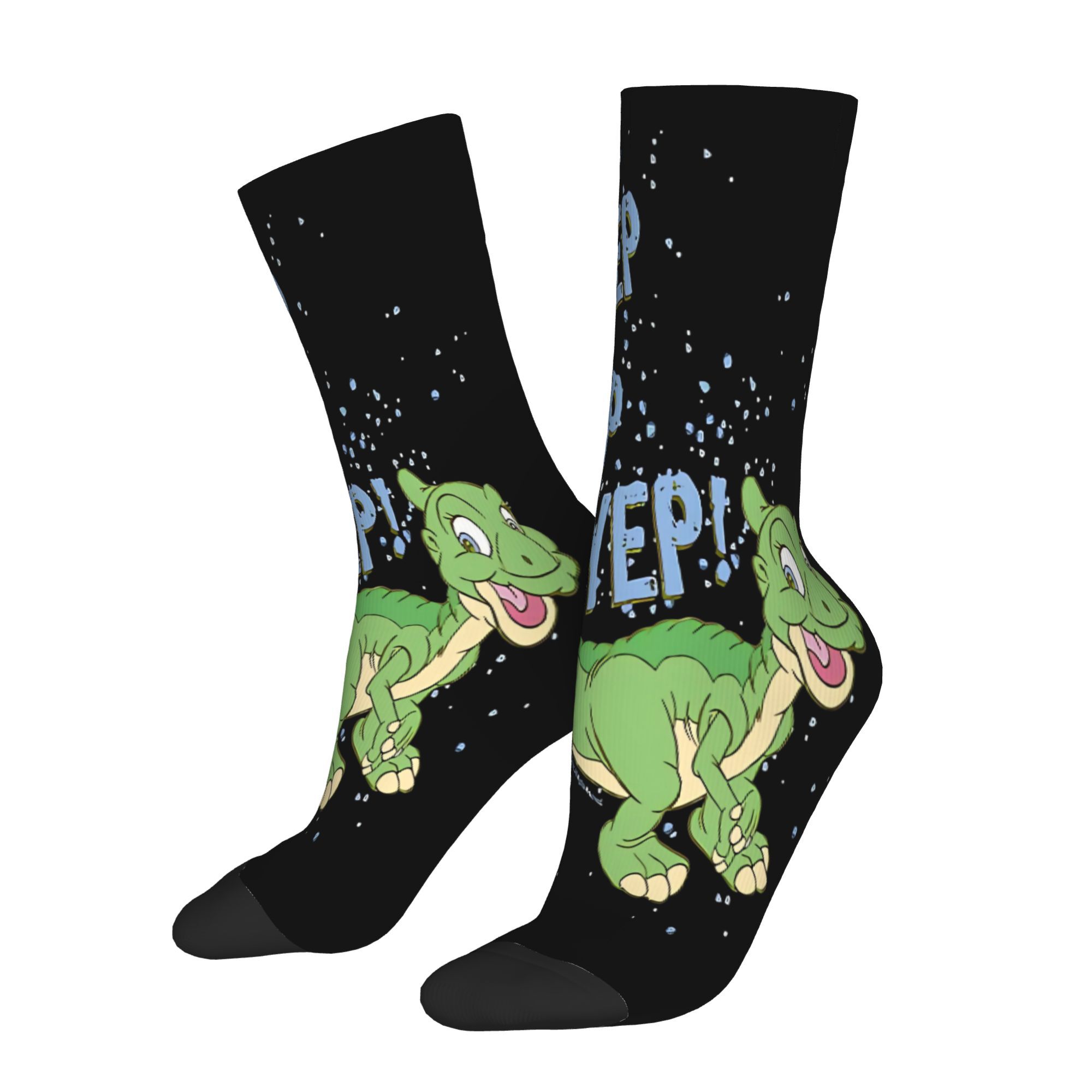 Temu – TEMU Endowed Beauty Dino Cera Ducky Sprinkle Retro Wave Themed Fashion Men Socks | Knee-high, Couples Cosplay, Machine Washable, Hip Hop Harajuku