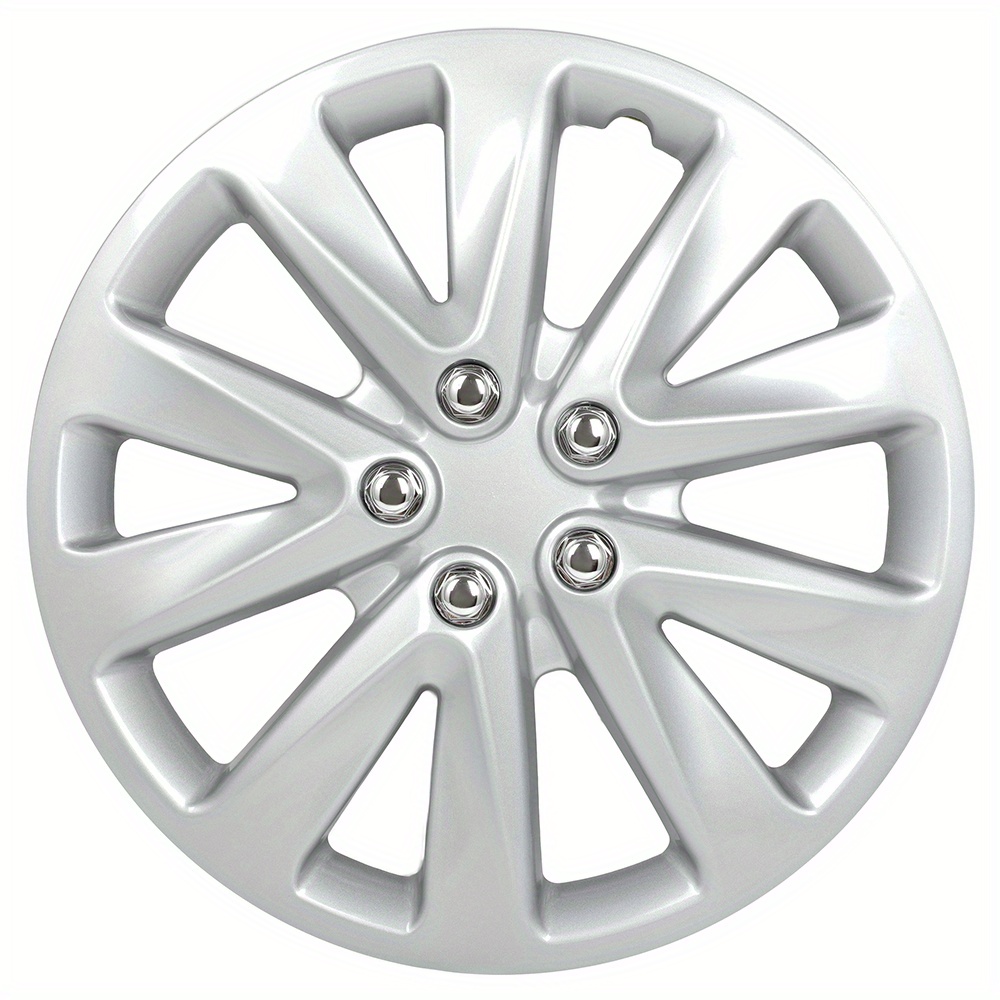 TEMU 4x Silvery Caps 16 Inch Full S Wheel Cover Replacement Hubcaps, Wheel Rim Cover For Ford For For For For For For Ford