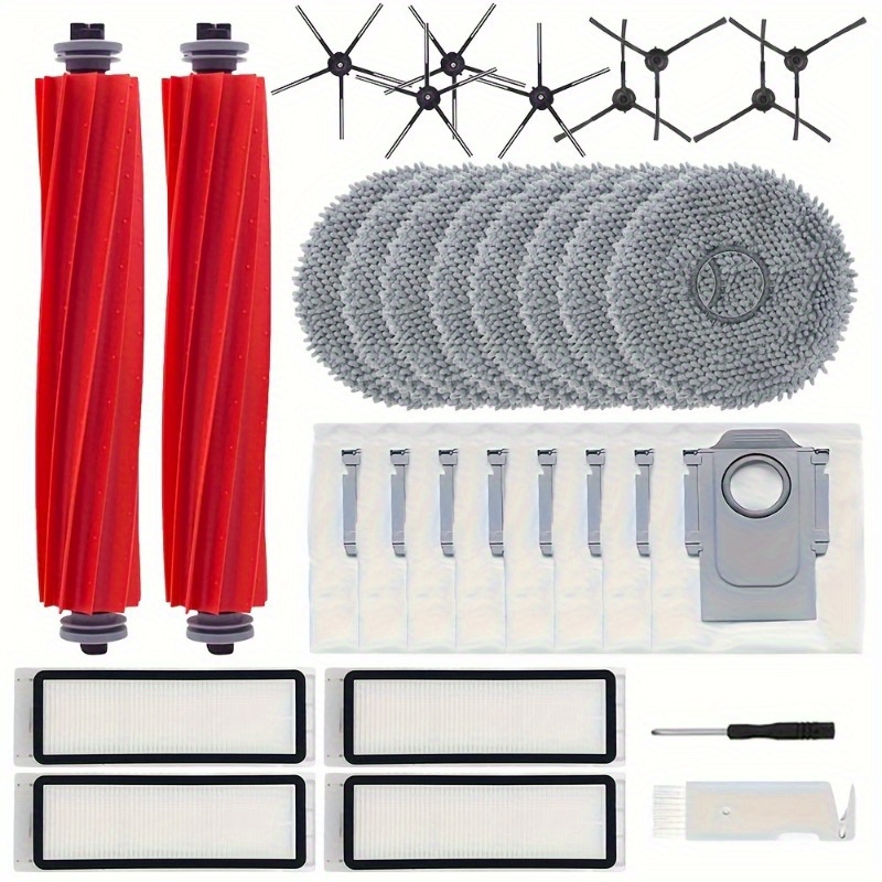 

32pcs /p10 Kit - Replacement 2 Brushes, 4 , 8 Brushes, 8 Mop , 8 Bags For Cleaning