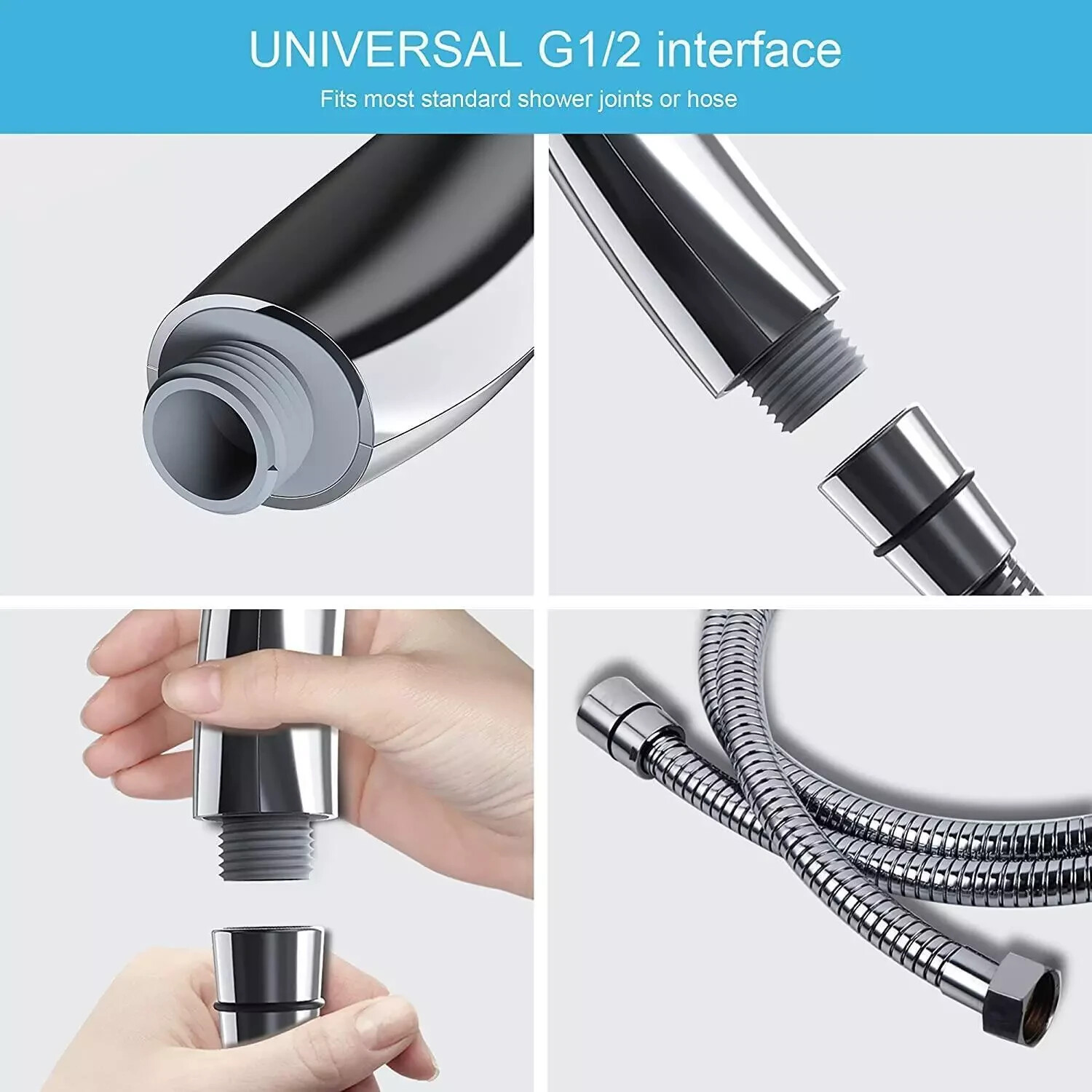 Adjustable 5-Mode High-Pressure Shower Head Kit