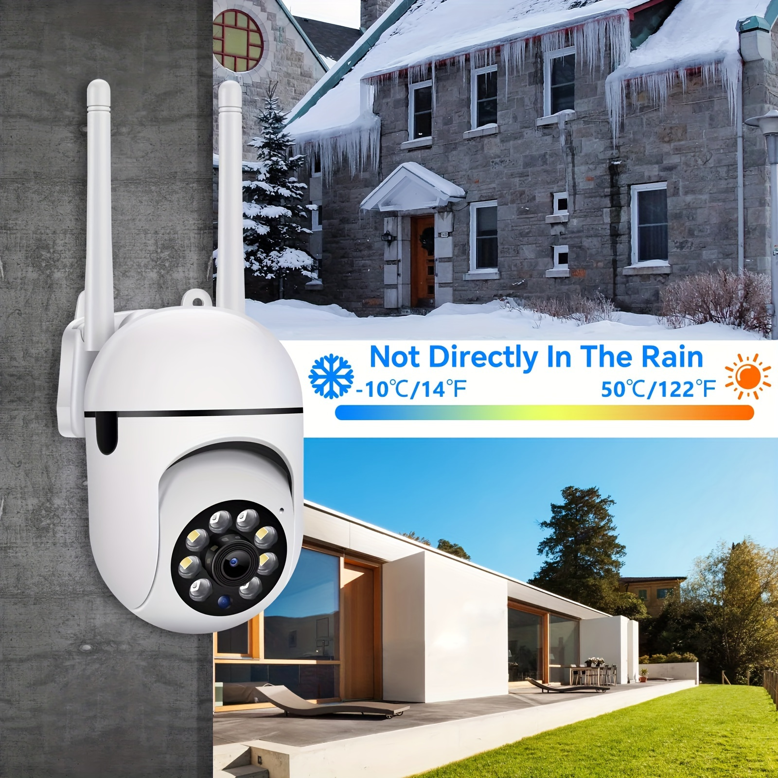 1yiiot 1080p hd spherical security camera   night vision motion detection two way audio ptz app control usb powered not waterproof details 6