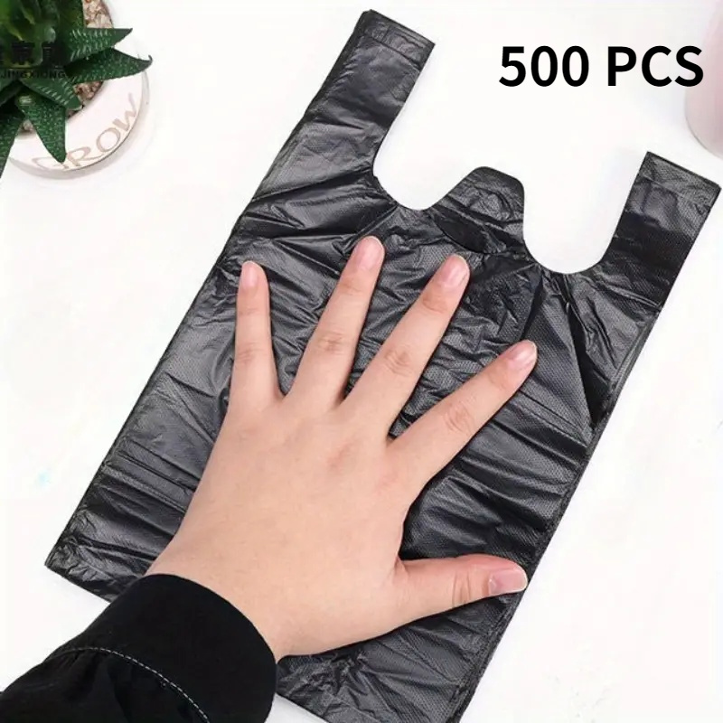 

500pcs Small Black Plastic Garbage Bags, Disposable, Tear-resistant, Thickened, For Pet Waste, Kitchen Waste Sorting, And Multipurpose Use