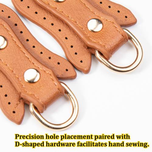 2pcs imitation leather d ring bag buckles handbag with fixing clip with accessories bag decoration for handbags shoulder bags messenger bags