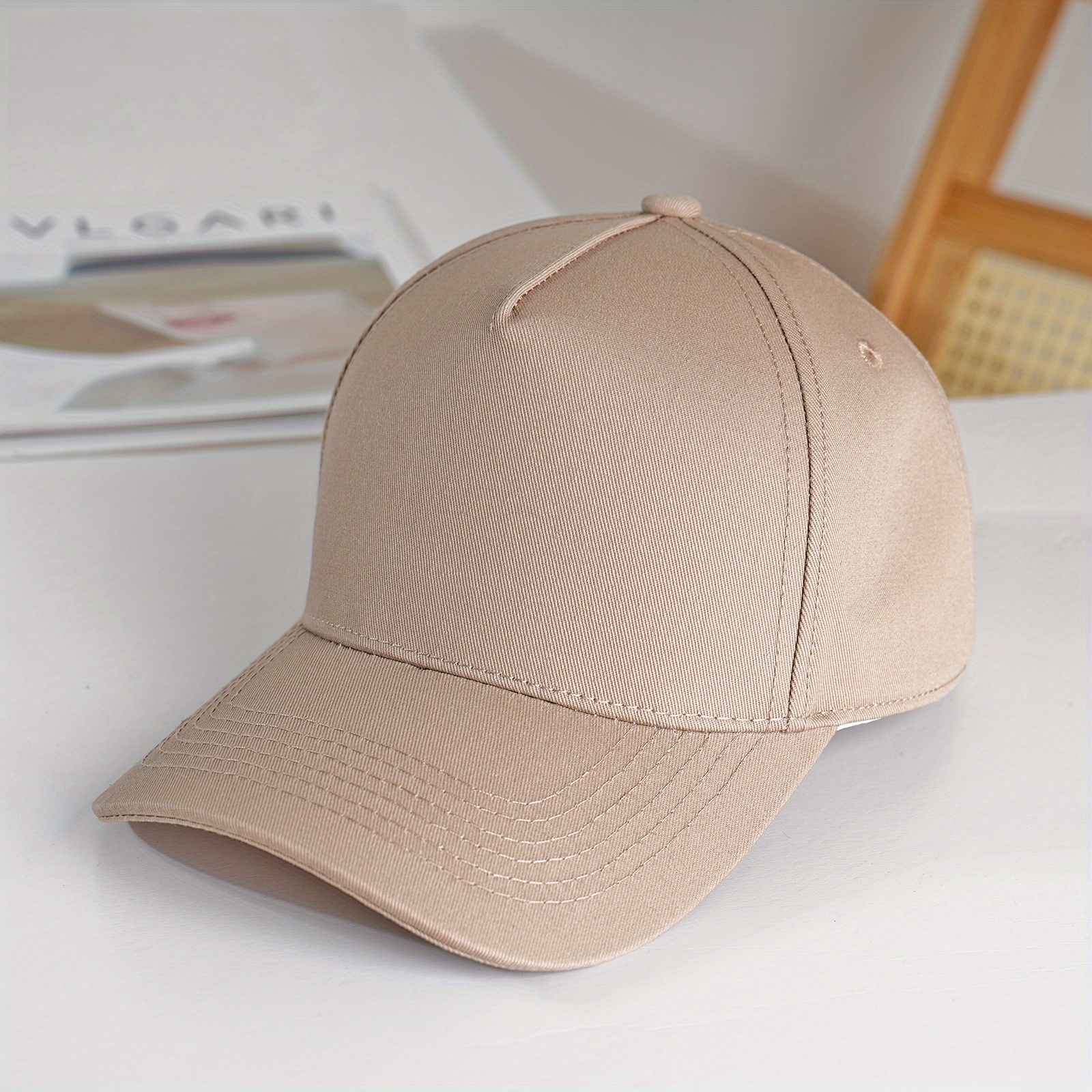 1pc/5pcs fashionable solid color light baseball cap men's simple street personality hard top baseball cap