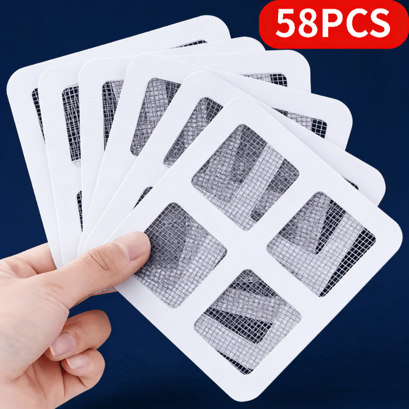 Image of 58pcs Of Disposable Bathroom Drain Hair Filters, Anti-clogging Floor Drain Outlets, Suitable Bathrooms And Kitchens