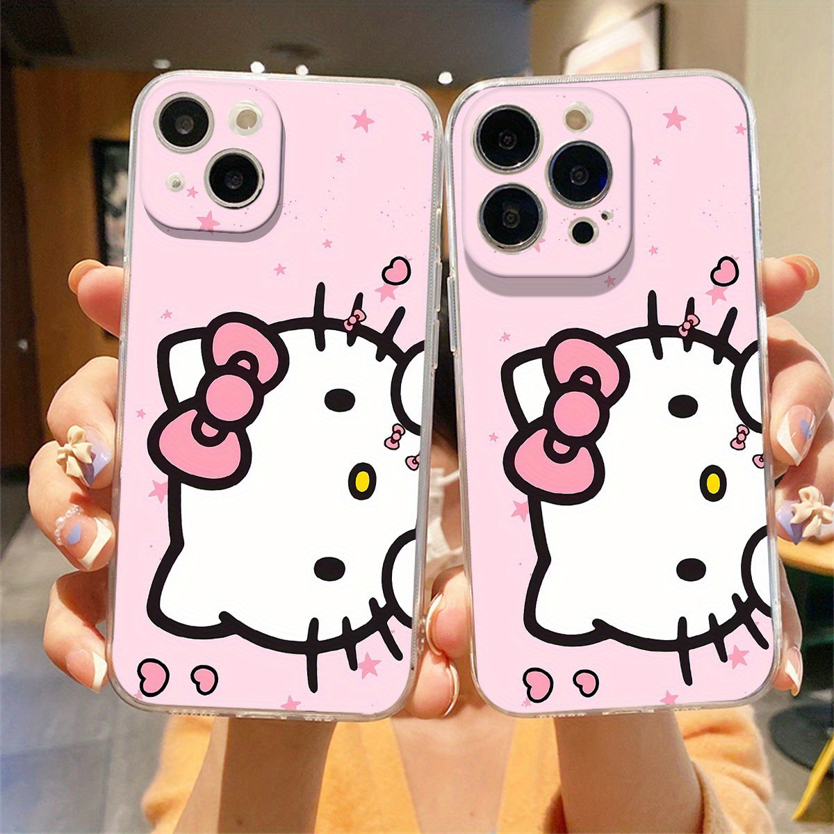 premium textured transparent phone case featuring a   for   starry   design compatible with for iphone models 16 15 14   11 xs xr x 8 7 6 6s plus and pro max for