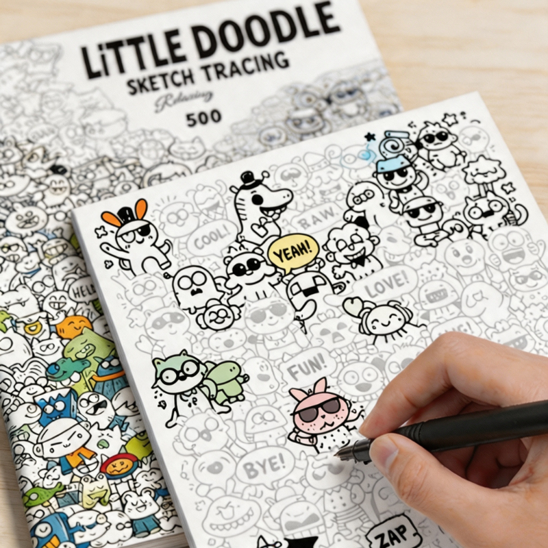 TEMU Featuring Over 5, 000 Fun Doodle Patterns For Creative Tracing, Coloring, And Exercises. A Therapeutic Tool For Focus, Motor Skills, And Color