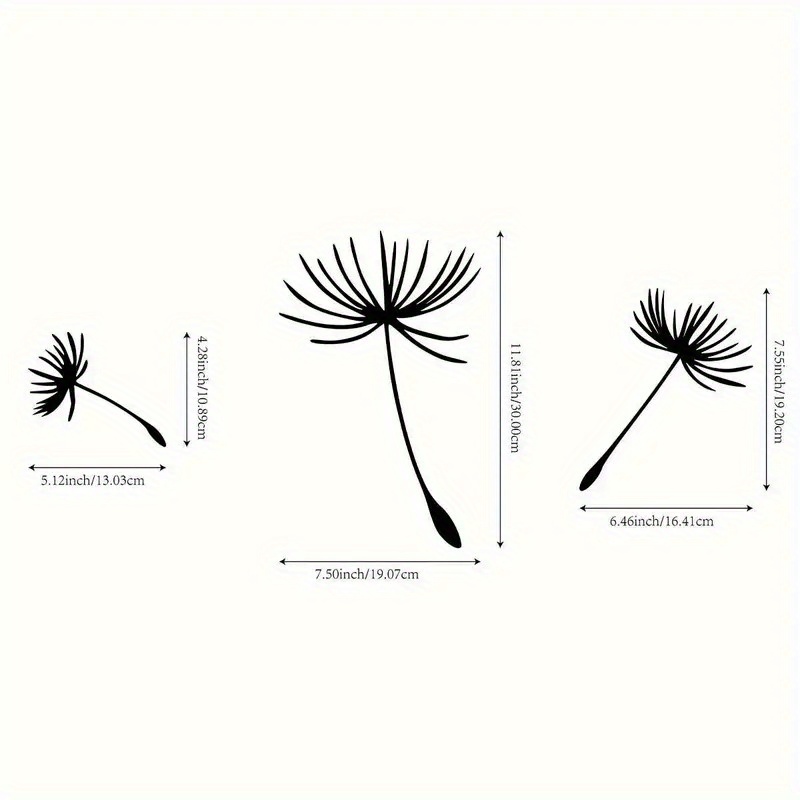 TEMU Set mit 3 Metall Wanddekorationen im Sonnenblumenmuster, Pflanzen-Silhouetten aus Schmiedeeisen, 11,81 Zoll breit, rustikale Wohnkultur