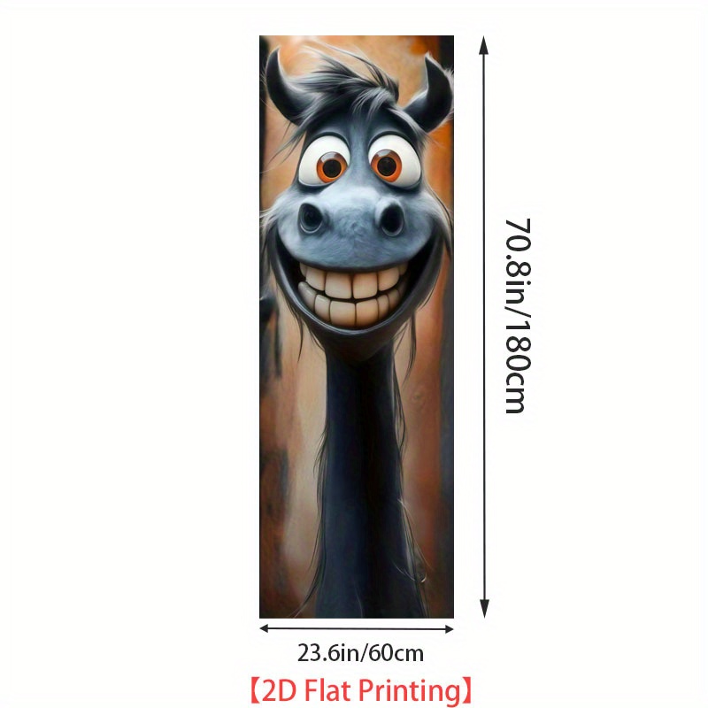 Image of 1pc Of Refrigerator Sticker, 60×180 Cm, Featuring An Abstract Animal Theme Design. Self-adhesive Wall Decoration Suitable For Cabinets And Wardrobes, Perfect For Modern Kitchen Decor
