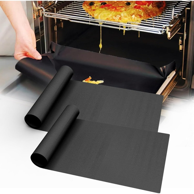 TEMU 4pcs Oven Liners For Bottom Of Oven, Thick Heavy Duty Non Stick Oven Mats, Bpa And Free Reusable Oven Liners For Bottom Of Electric Oven
