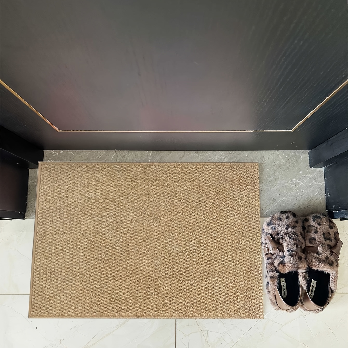 TEMU 1pc Runner Rug, Living Room Hallway Runner, Runner, Hallway Rug, Brown Rug, Thickened Rug, Faux Jute Rug, Faux Linen Rug, Faux Burlap Rug, Faux