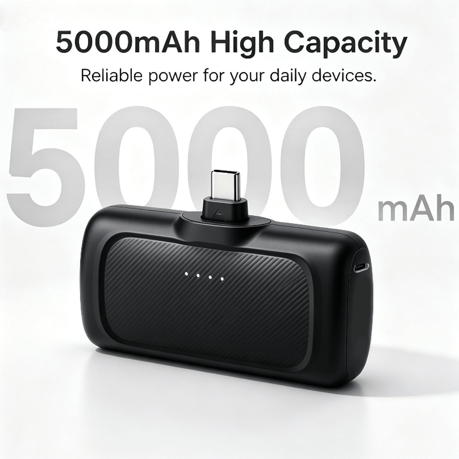 TEMU 2pcs 5000mah 22.5w Portable Power Bank, Dual Charging Lithium Polymer Battery With Led Indicator, Emergency Backup Charger For Type- Travel