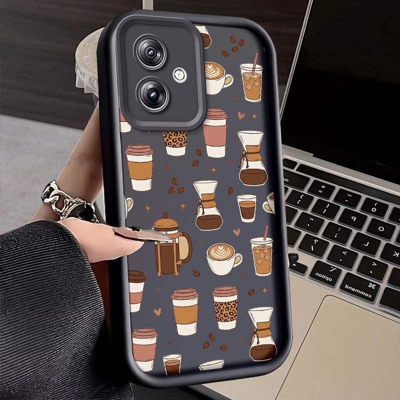 TEMU Phone Case - Aesthetic Coffee Themed Phone Case Suitable For Moto G86 G85 G84 G75 G60 G56 G54 G53 G52 G35 G34 G30 G24 G15 G14 G06 G05 G04s
