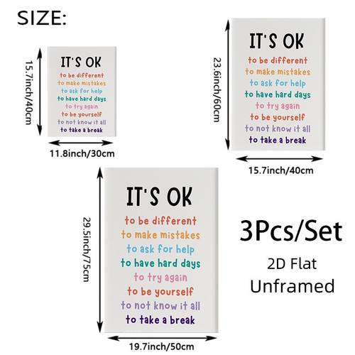 póster 2d con motivacional de aceptación de mismo , decoración para el hogar en 2d sin , múltiples especificaciones disponibles, de pared inspirador y para la decoración del dormitorio y