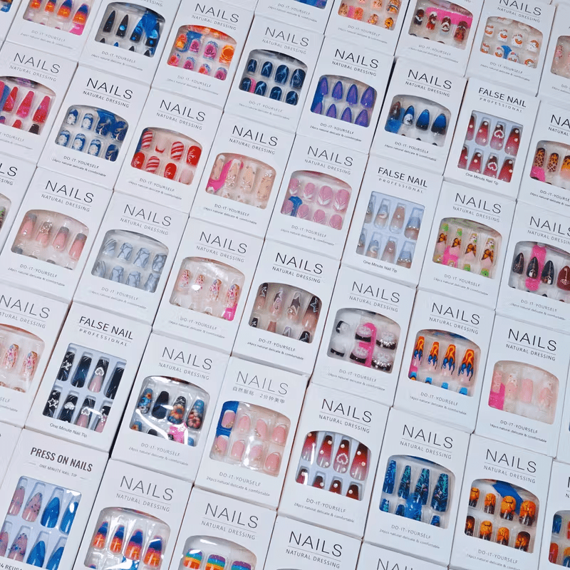 TEMU Show Your Beauty 240 stuks Korte Vierkante, Medium Vierkante, Amandelvormige, Traanvormige Nagels, Meerkleurig Willekeurig Assortiment, Elegant