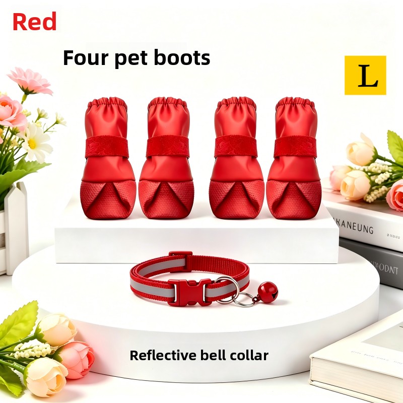 Pet Walking Outing Set with High-Top Pet Boots