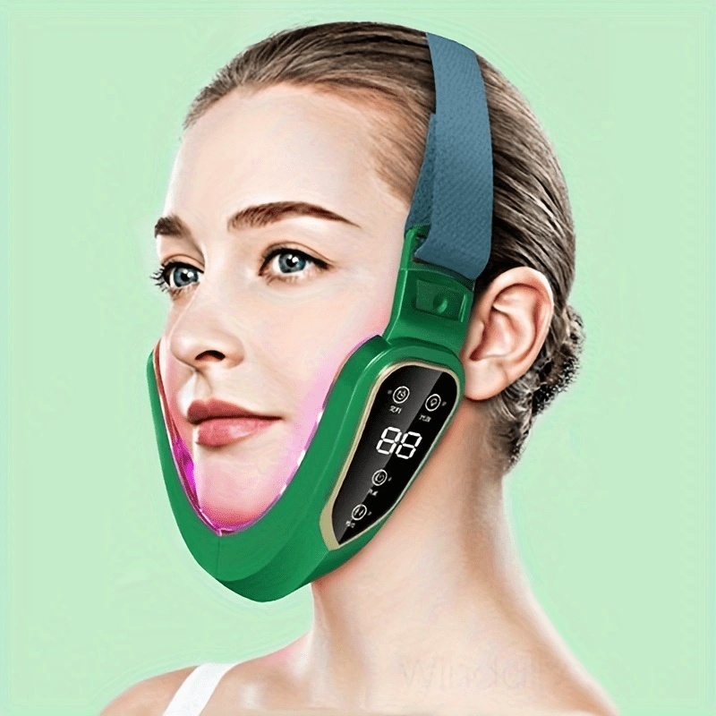 advanced 6 speed dual chin reduction machine usb rechargeable facial massager for skin care beauty care   young women usb rechargeable facial massager beauty care
