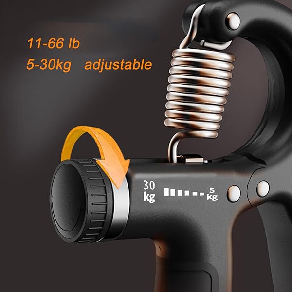 adjustable hand grip strengthener for   - 11.02-66.14lb  , ergonomic non-slip grip, portable home gym equipment for forearm, finger & wrist workout,  /gray/ , no power needed,   for strength training, hand grip strengthener, teenage workout, sleek exercise tool, sturdy construction, forearm exerciser,  ,   material,   trainer, fitness enthusiasts Product details 1