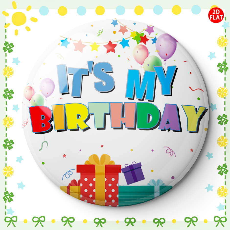 TEMU (2d Flat) Birthday Classic Fashion Badge, Pairing With Jeans, Clothes, Backpacks, And Hats. A Small Accessory Suitable For Collecting And An