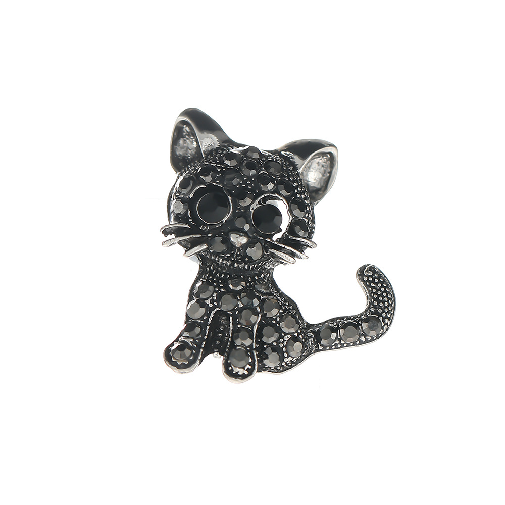 TEMU 1pc Cute Cartoon Animal Hollowed-out Cat Enamel Pin Metal Badge Jewelry Clothing Backpack Additions Gift For