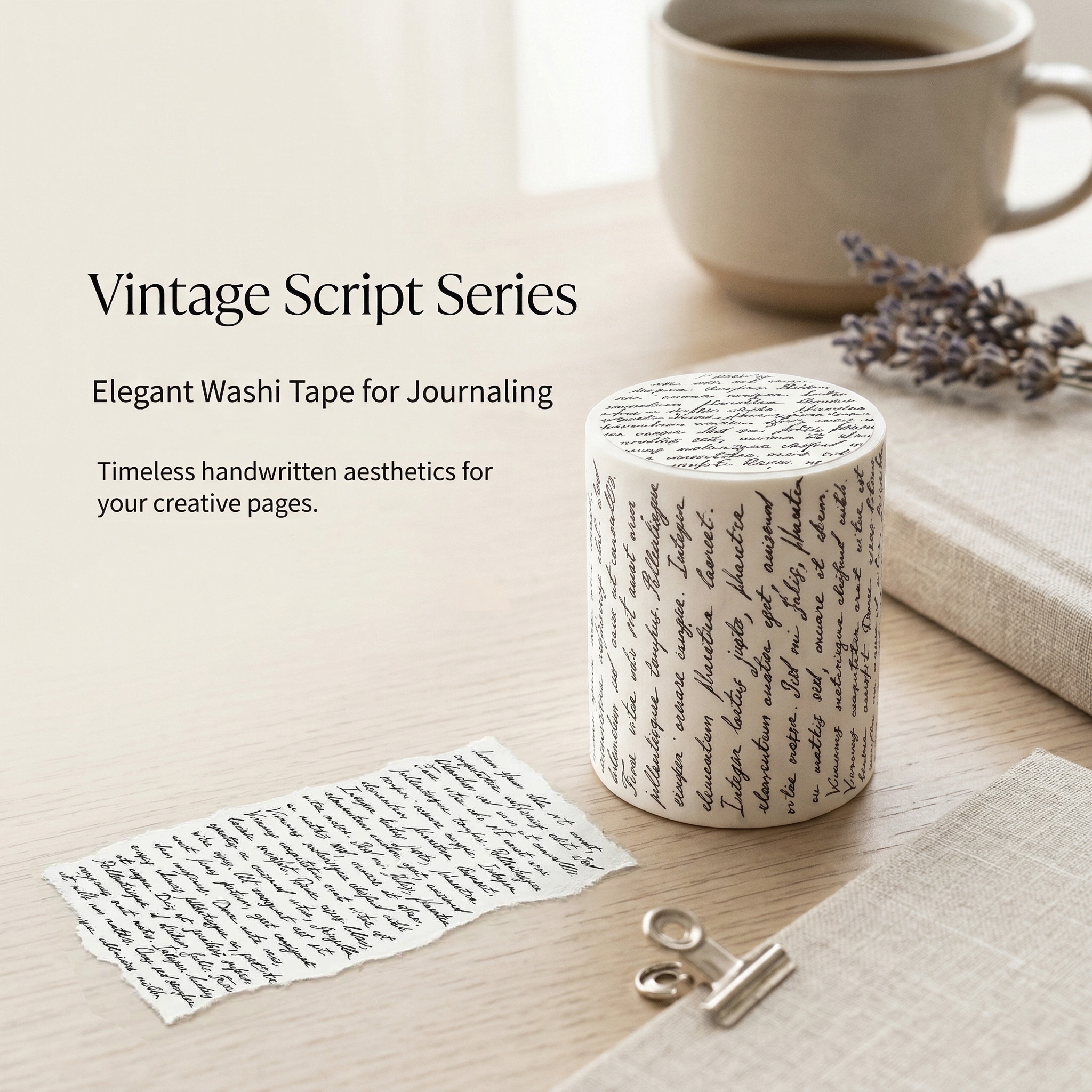 E-shop 50mm*8m Vintage Washi Tape Buchstaben Schreibbare Dekorative Klebeband für Scrapbooking, Junk Journal Zubehör, Journaling Aufkleber für