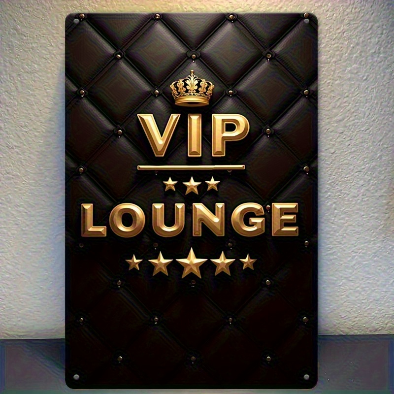 TEMU [2d Flat] 1pc Metal Sign - & - Elegant Metal Wall Decor Plaque - Durable Office, Bar, Club Decoration - Ideal Business Gift For Professionals &