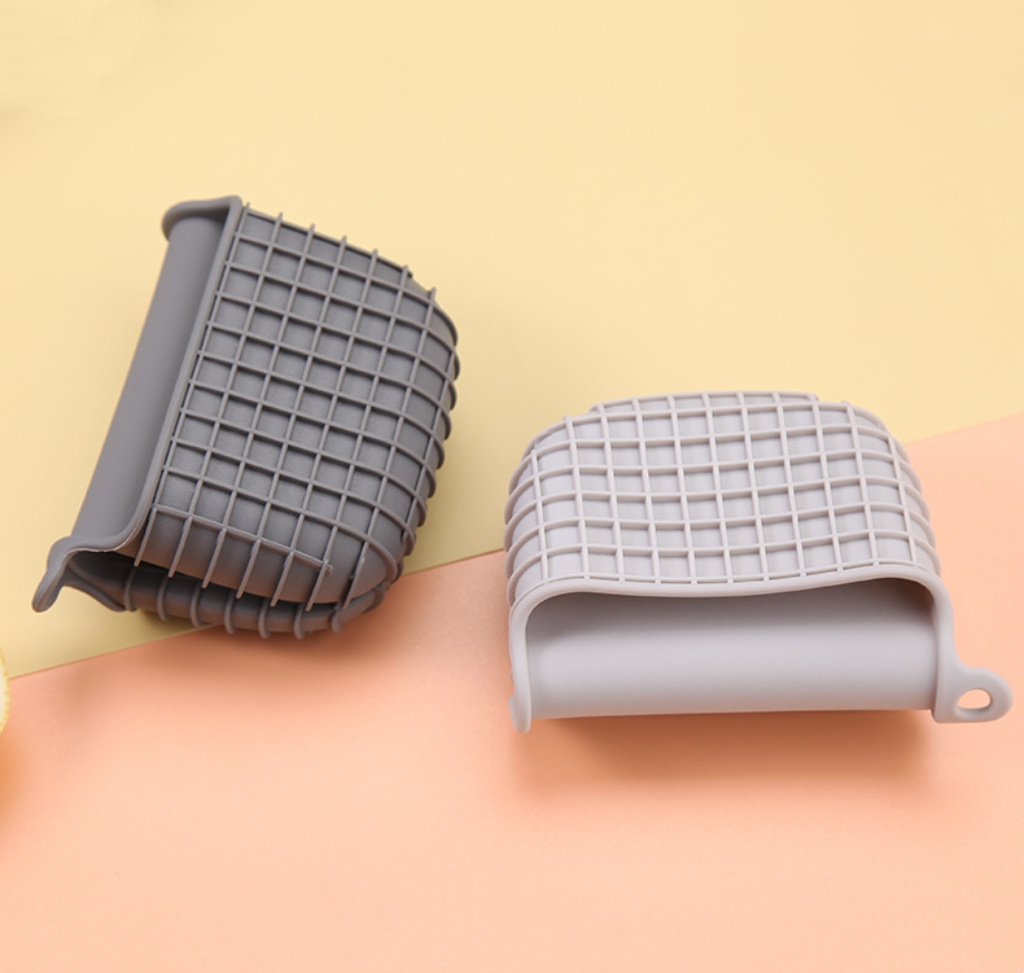 2pcs of silicone pot handle cover - silicone hand clip - anti slip, with textured surface to ensure cooking safety, thickened anti scald design suitable for kitchen use, cookware handle protective cover, kitchen essentials