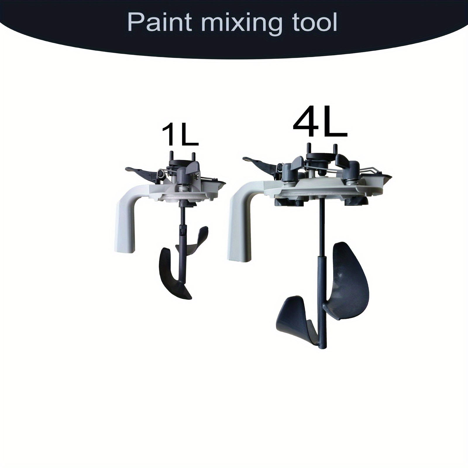 4 01 liter and 1 0 liter paint mixing cap with pour spout durable plastic   handle   mixing knife for easy mixing pouring and storage   precise application of paint and solutions painters tool