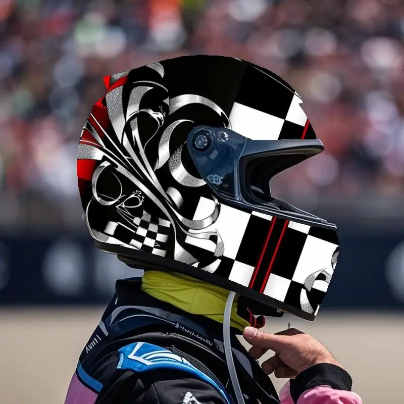 design motorcycle helmet racing stripes Custom Visor Decal Set Xplicit Designz LLC Application Instruction Stripe Shape Design 15 stripe stickers Set dimensions Custom Helmet Wraps (NEW