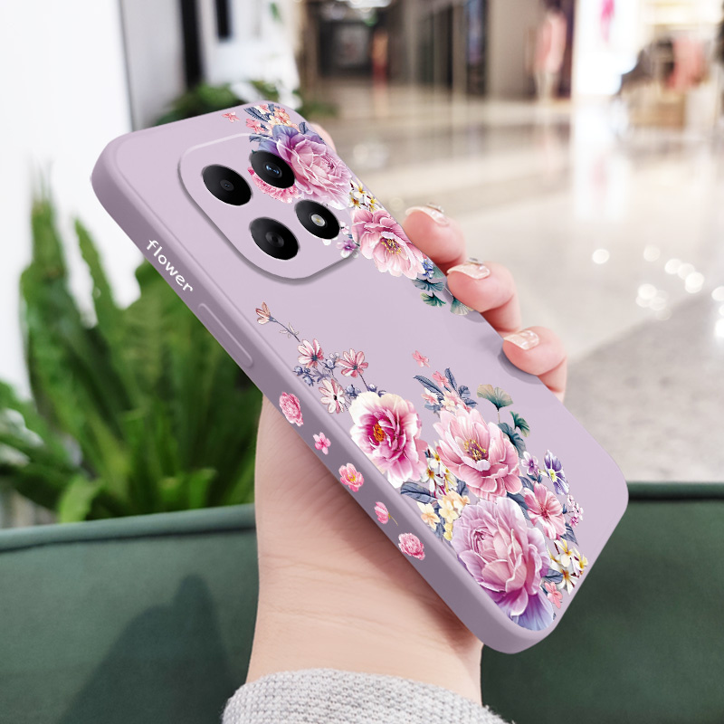 TEMU Custodia per telefono - Cover con design per Redmi Note 15 PRO PLUS 4G 5G con raso peonia