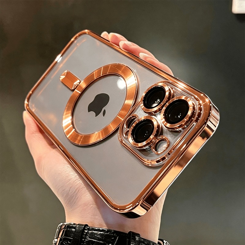 Capa de Celular: Capa Protetora de Luxo Magnética Transparente Resistente a Choques  4