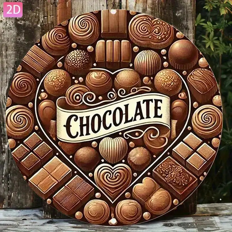 TEMU Plat 2D, Plateau à Chocolats Amusant de Cœur "Plaque Murale Décorative Vintage en Bois, Convient pour Jardin, Cuisine, Bar, Pièce, Chambre,