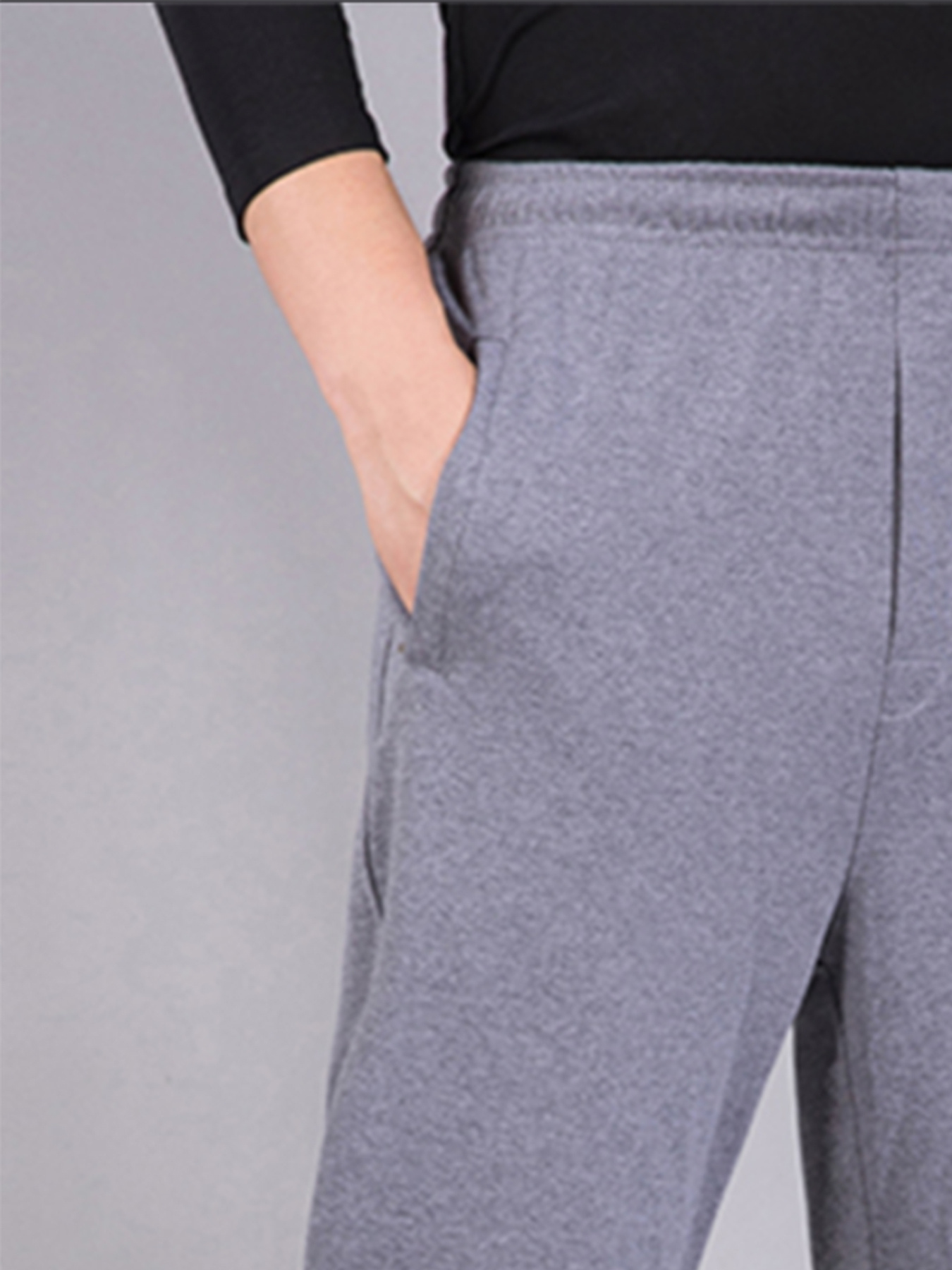 mens heavy duty thermal pants elastic waist belt loop solid Temu