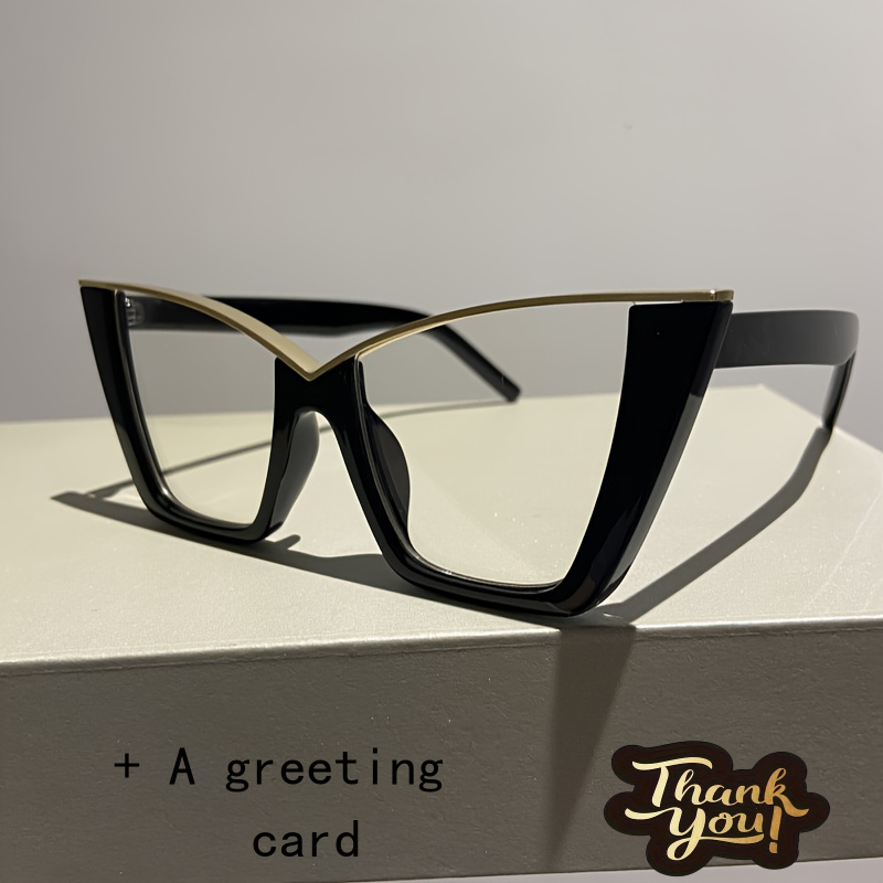 Classic And Fashionable Y2k Cool Lensless Eye Additions For Men And Women's Parties, Stage Performances, Decorative Lensless Eye Additions, And A Gift Card
