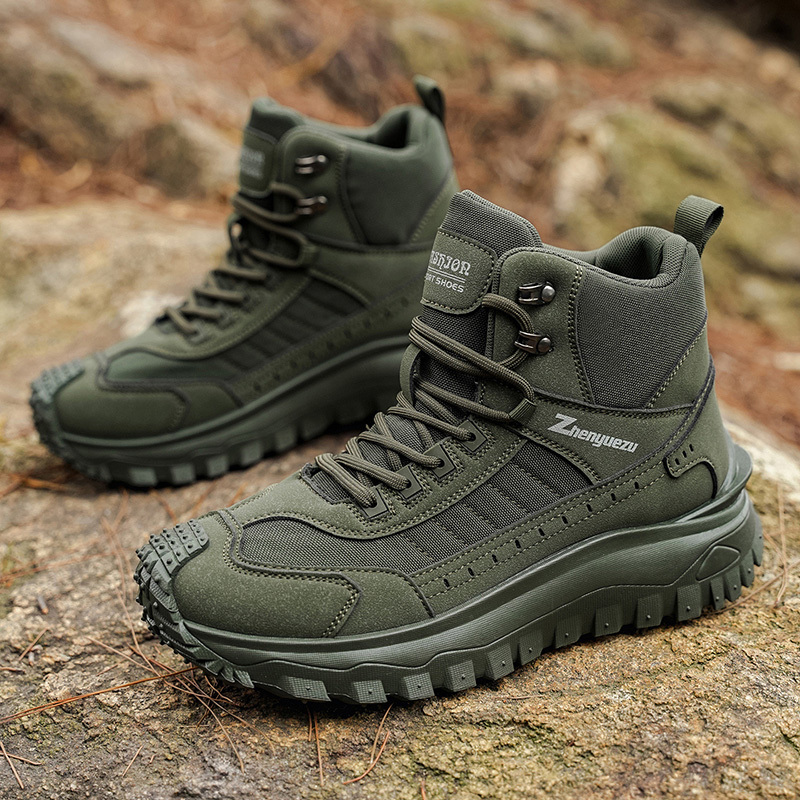 Autumn New High-Top Large-Size Hiking Boots, Comfortable Thick-Soled Lightweight Casual Walking Shoes, Suitable for All-Season Daily Outdoor Sports, Walking, Travel, Hiking, and Camping Gear