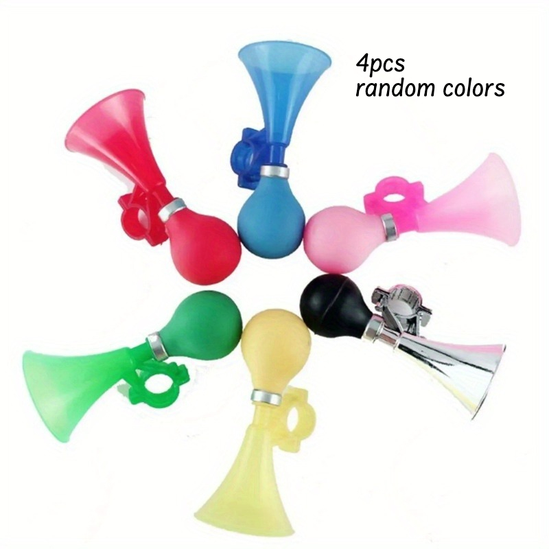 TEMU 4pcs Clapets de Sifflet de Vélo, de Conduite Colorées, Adaptés aux Garçons et Filles, Guidon de Scooter de Vélo en Plastique, Outil
