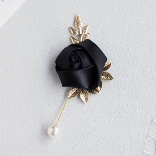 mens rose flower brooch lapel pin enamel rose with accent elegant suit accessory for office party formal events detailing