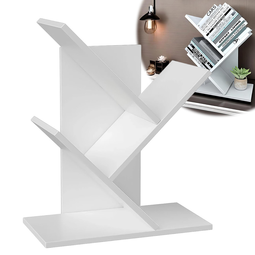 3-tier Tree Bookshelf 26.5 X 16 X 40cm Desktop Storage Rack