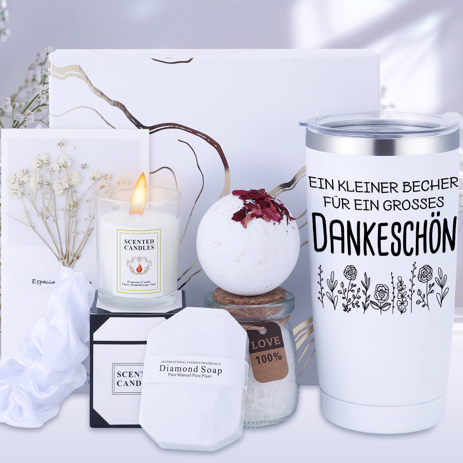 8 komada Sretna Mirovinska Tematska Košara za Žene, Rođendanski Poklon Set, Višenamjenske Pakiranje Za Žurku, Spa Poklon Kutija za Najbolju Prijateljicu i Sestru, Poklon za Njegovanje Samopomoći za Djevojku, Suprugu ili Majku