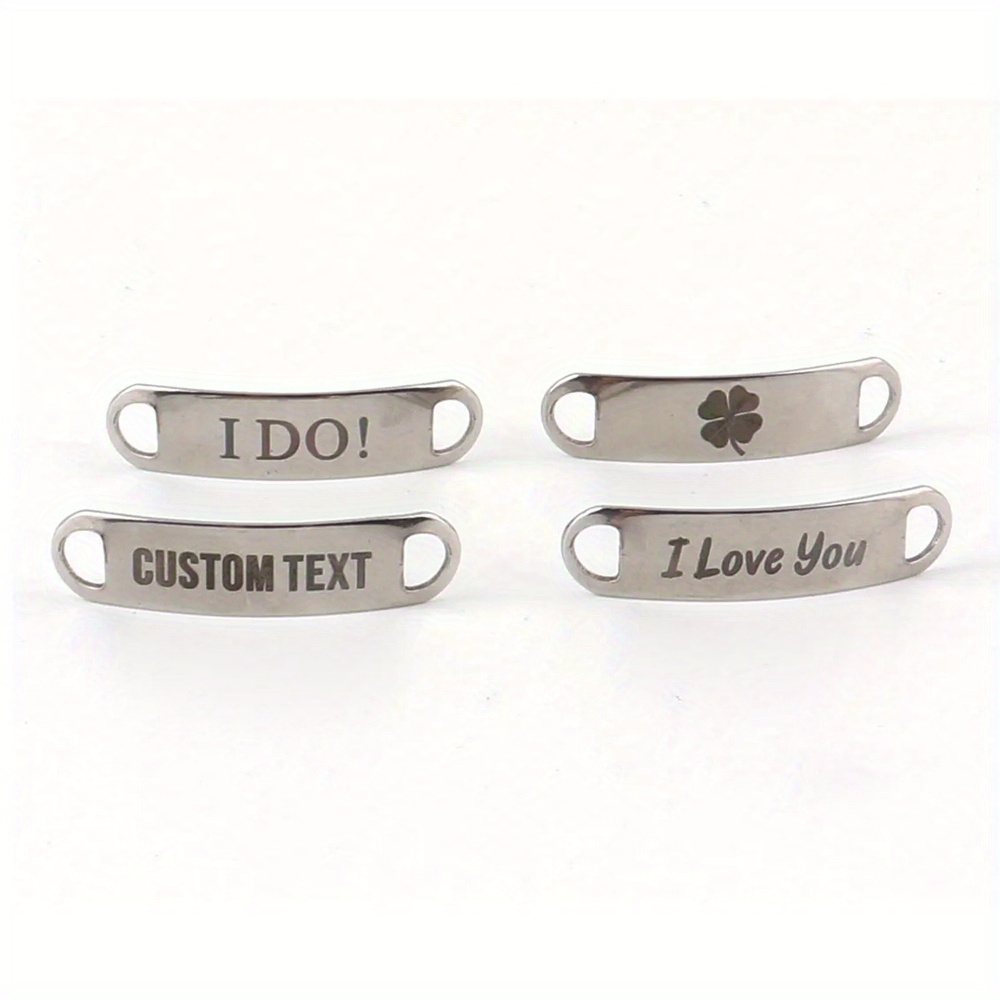 Custom Engraved Shoe Lace Buckles - Anniversary Gift for Couples - Metal Sho