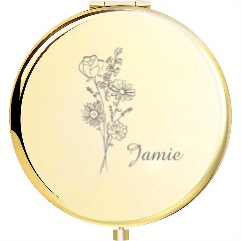 1pc Custom Name Special Pocket Makeup Folding Mirror Graduation Gift Party Gift Compact Pocket Makeup Christmas Gift Birthday Gift