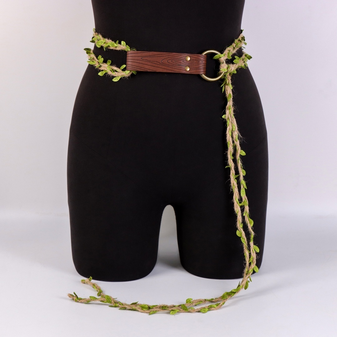 TEMU Ceintures tissées style forêt vintage médiéval, cordes de corset décoratives viking adaptées aux hommes et aux femmes, accessoires pour costumes