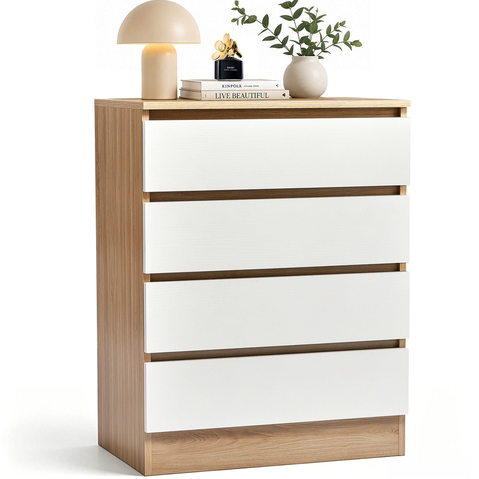 Image of 67.4' Tall Narrow Storage Cabinet, Freestanding Tower With 2 Doors & 1 Drawer, Adjustable Shelves Floor Organizer For Small Spaces, Bathroom, Living Room - White, Storage Drawer Units