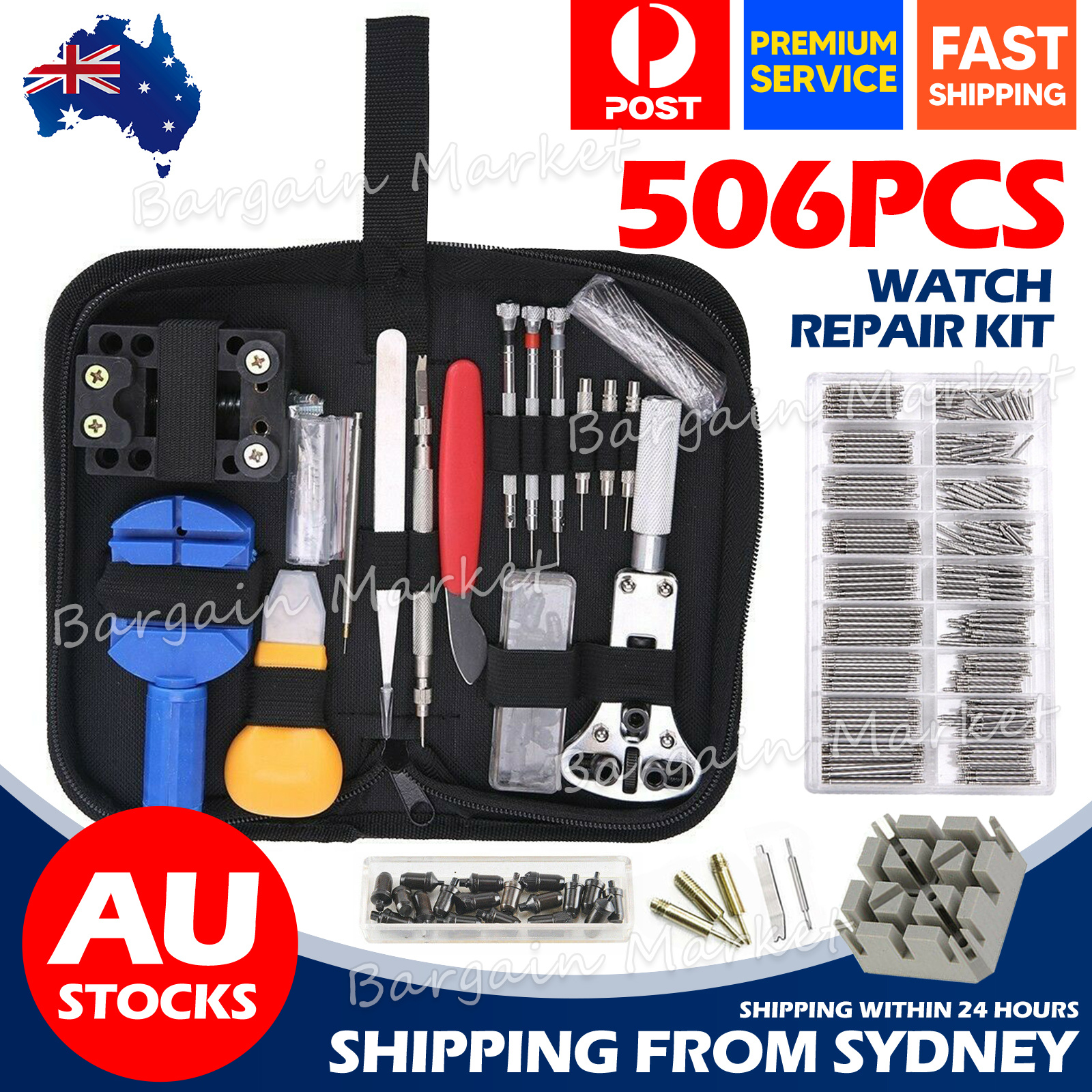 TEMU Aubargainmarket Watch Repair Tool Kit 506x - Professional Watchmaker Back Case Opener, Spring Bar Remover & Watch Tool Set With Precision