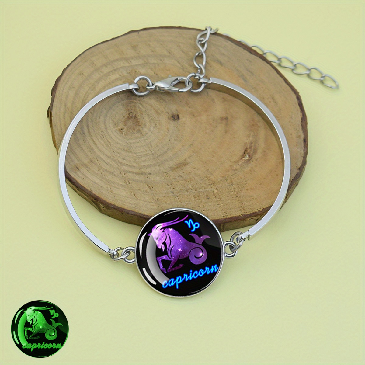 Adjustable Constellation Luminous Glass Charm Bracelet