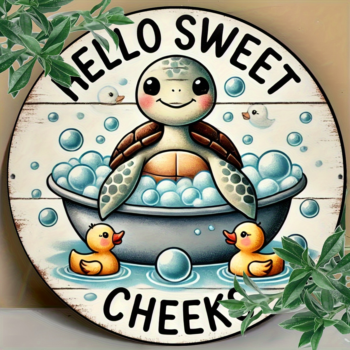 TEMU 2d Flat, 1pc 7.87x7.87inch Aluminum 2d Flat Printintg Ocean Animal - 20.32x20.32cm Aluminum Wall Decor For Bathroom, Bedroom, Living Room, And More, Perfect For Room Decor, 2d Flat