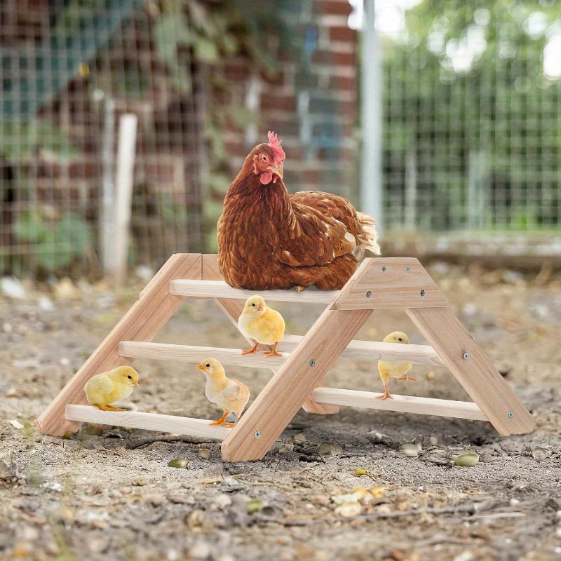 Chicken Roosting Perch With Metal Ground Plug Wooden