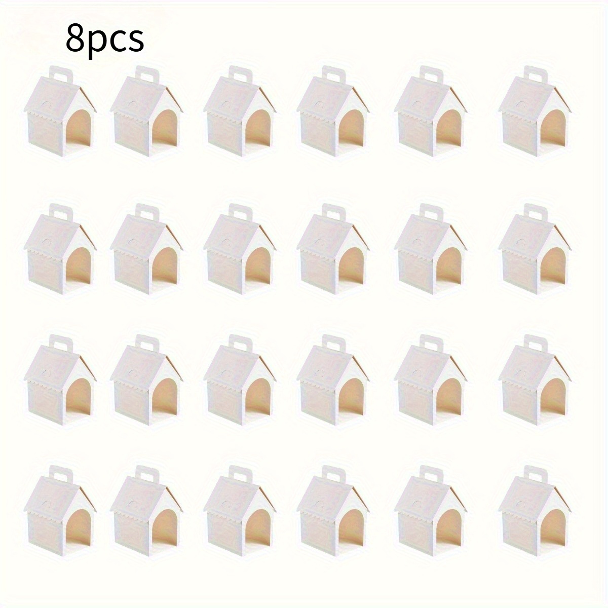 Gift For Her/him Set Of 8 Puppy-themed Party Favor Boxes - Treat Containers Shaped Like Dogs, Featuring A 'puppy' Label, Soft Pastel Hues, And Heart Details, Perfect For Birthdays, Weddings