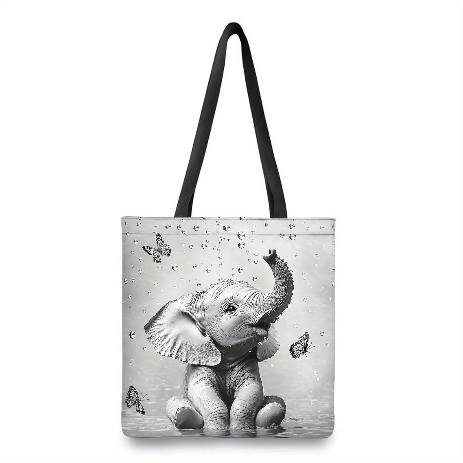 

Chic Elephant Water Play Tote Bag - Lightweight, Shoulder Bag For Work, Travel & Shopping - Polyester, Fashionable Colors