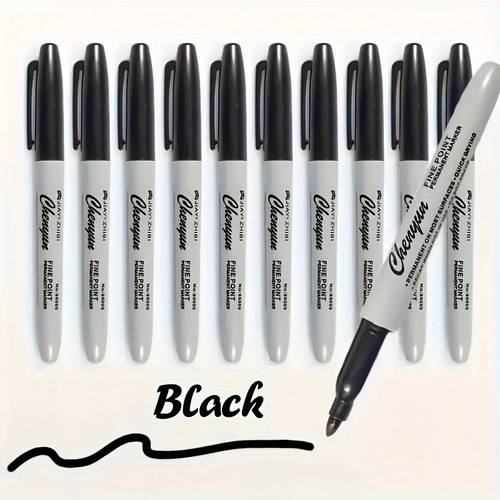 2pcs fine tip permanent markers quick drying 1mm fine tip smooth writing and no black ink for art labeling